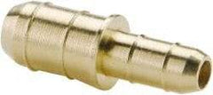 Parker - 11/64 x 3/8" Tube ID, Metal Barbed Union Tube Reducer - Brass, 1/4 x 1/2" Tube OD - All Tool & Supply