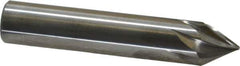 Made in USA - 3/8" Shank Diam, 7 Flute 60° Solid Carbide Countersink - Bright Finish, 2" OAL, Right Hand Cut - All Tool & Supply