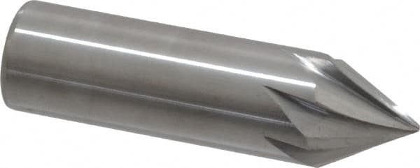 Made in USA - 1/2" Shank Diam, 7 Flute 60° Solid Carbide Countersink - All Tool & Supply