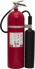 Kidde - 15 Lb, 10-B:C Rated, Carbon Dioxide Fire Extinguisher - 6.87" Diam x 26" High, 850 psi, 8' Discharge in 14 sec, Rechargeable, Aluminum Cylinder - All Tool & Supply