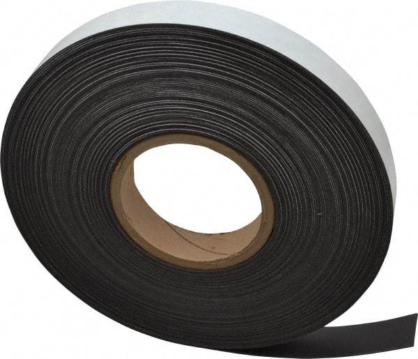 Mag-Mate - 100' Long x 1" Wide x 1/32" Thick Flexible Magnetic Strip - 8 Lb Max Pull Force, 4 Linear Ft/Lb Magnetic Pull Force, Adhesive Back - All Tool & Supply