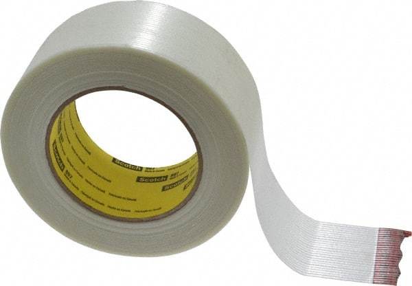 3M - 2" x 60 Yd Clear Rubber Adhesive Packaging Tape - Polypropylene Film Backing, 6 mil Thick, 170 Lb Tensile Strength, Series 897 - All Tool & Supply