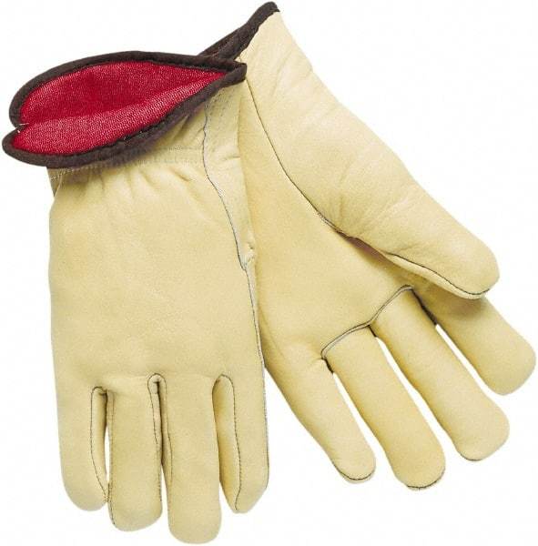 MCR Safety - Size S General Protection Work Gloves - For Work & Driver, Uncoated, Natural/Red, Paired - All Tool & Supply