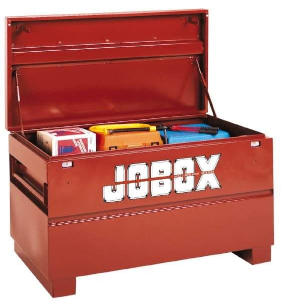 Jobox - 48" Wide x 30" Deep x 33-3/8" High Job Site Box - Steel, Brown - All Tool & Supply