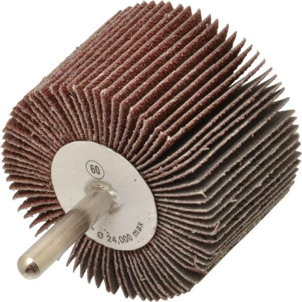 CGW Abrasives - 2-1/2" Diam x 1-1/2" Face Width, Medium Aluminum Oxide Coated Mounted Flap Wheel - All Tool & Supply