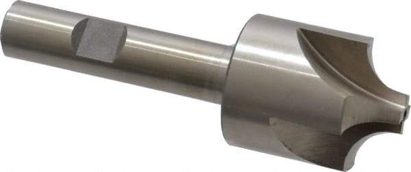 Interstate - 11/32" Radius, 1-1/8" Mill Diam, 4 Flute High Speed Steel Corner Rounding End Mill - Single End, Uncoated, 3-1/2" OAL, 1/2" Shank Diam - All Tool & Supply