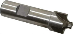 Interstate - 13/64" Radius, 7/8" Mill Diam, 4 Flute High Speed Steel Corner Rounding End Mill - Single End, Uncoated, 3-1/8" OAL, 3/4" Shank Diam - All Tool & Supply