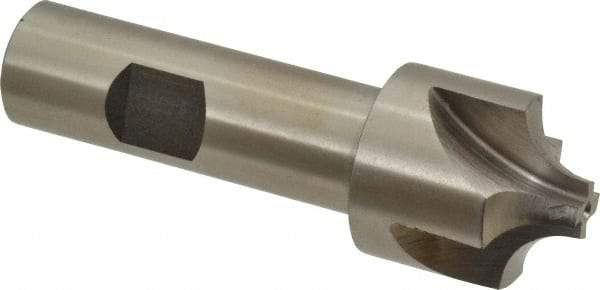 Interstate - 11/32" Radius, 1-1/8" Mill Diam, 4 Flute High Speed Steel Corner Rounding End Mill - Single End, Uncoated, 3-1/2" OAL, 3/4" Shank Diam - All Tool & Supply