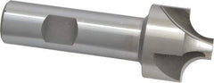 Interstate - 3/8" Radius, 1-1/4" Mill Diam, 4 Flute High Speed Steel Corner Rounding End Mill - Single End, Uncoated, 3-1/2" OAL, 3/4" Shank Diam - All Tool & Supply