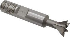 Interstate - 1/2" Diam x 7/32" Width of Cut, 60° Included Angle, Cobalt Dovetail Cutter - 3/8" Shank Diam, 2-1/8" Overall Length, Uncoated - All Tool & Supply