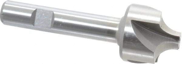 Interstate - 11/32" Radius, 1-1/8" Mill Diam, 4 Flute Cobalt Corner Rounding End Mill - Single End, Uncoated, 3-1/2" OAL, 1/2" Shank Diam - All Tool & Supply