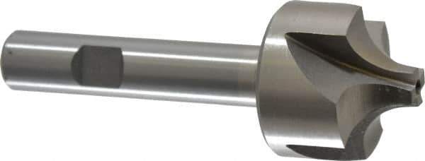 Interstate - 3/8" Radius, 1-1/4" Mill Diam, 4 Flute Cobalt Corner Rounding End Mill - Single End, Uncoated, 3-1/2" OAL, 1/2" Shank Diam - All Tool & Supply