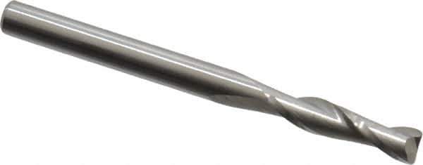 SGS - 1/8", 2 Flute, Single End, Solid Carbide, 0.015" Corner Radius End Mill - 1-1/2" OAL, 30° Helix, Right Hand Flute, 1/2" LOC, Right Hand Cut - All Tool & Supply