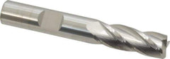 SGS - 3/8", 4 Flute, Single End, Solid Carbide, 0.03" Corner Radius End Mill - 2-1/2" OAL, 30° Helix, Right Hand Flute, 1" LOC, Right Hand Cut - All Tool & Supply