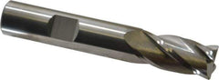 SGS - 1/2", 4 Flute, Single End, Solid Carbide, 0.03" Corner Radius End Mill - 3" OAL, 30° Helix, Right Hand Flute, 1" LOC, Right Hand Cut - All Tool & Supply