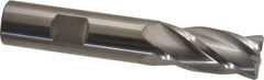 SGS - 5/8", 4 Flute, Single End, Solid Carbide, 0.06" Corner Radius End Mill - 3-1/2" OAL, 30° Helix, Right Hand Flute, 1-1/4" LOC, Right Hand Cut - All Tool & Supply