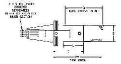 Parlec - PC6 Inside Modular Connection, Boring Head Taper Shank - Modular Connection Mount, 11.38 Inch Projection, 2.52 Inch Nose Diameter - Exact Industrial Supply