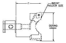 Parlec - 23.11mm Body Diam, Manual Twin Cutter Boring Head - 24.13mm to 37.59mm Bore Diam - Exact Industrial Supply