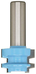 ROMAN CARBIDE - 1-1/16" Cut Diam, 3/4" Length of Cut, 2 Flute, Drawer Lock, Edge Profile Router Bit - Carbide-Tipped, 1/2" Shank Diam, 1-1/2" Shank Length, 2-1/4" OAL, Uncoated - All Tool & Supply