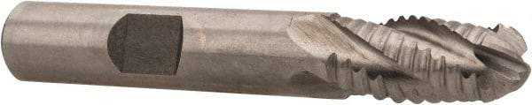 Interstate - 3/8" Diam, Coarse Pitch, 3/4" LOC, 4 Flute Cobalt Roughing Ball End Mill - Uncoated, 2-1/2" OAL, 3/8" Shank Diam, Single End - All Tool & Supply