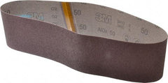 3M - 4" Wide x 36" OAL, 50 Grit, Aluminum Oxide Abrasive Belt - Aluminum Oxide, Coarse, Coated, X Weighted Cloth Backing, Series 341D - All Tool & Supply