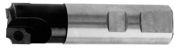 Cutting Tool Technologies - 0.06 to 0.06 Inch Cutting Radius, 1 Inch Cutter Diameter, 2 Style CV 12 Inserts, 3/4 Inch Shank Diameter, Indexable Concave Radius Cutter - 4.5 Inch Overall Length, Through Coolant - All Tool & Supply