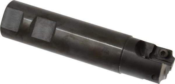 Cutting Tool Technologies - 0.12 to 0.12 Inch Cutting Radius, 1 Inch Cutter Diameter, 2 Style CV 12 Inserts, 1 Inch Shank Diameter, Indexable Concave Radius Cutter - 4.5 Inch Overall Length, Through Coolant - All Tool & Supply