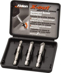 Alden - 3 Piece Quick-Connect Screw Extractor/Drill Set - Screw Range #6 to #14 - All Tool & Supply