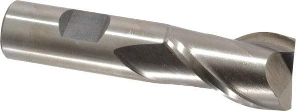 Interstate - 15/16", 1-1/2" LOC, 3/4" Shank Diam, 3-5/8" OAL, 2 Flute, Cobalt Square End Mill - Single End, Uncoated, Spiral Flute, Centercutting, Right Hand Cut, Right Hand Flute - All Tool & Supply