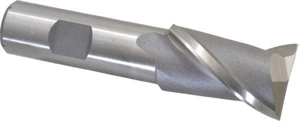 Interstate - 1-1/16", 1-5/8" LOC, 3/4" Shank Diam, 3-7/8" OAL, 2 Flute, Cobalt Square End Mill - Single End, Uncoated, Spiral Flute, Centercutting, Right Hand Cut, Right Hand Flute - All Tool & Supply