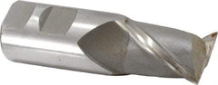 Interstate - 1-1/4", 1-5/8" LOC, 1-1/4" Shank Diam, 4-1/8" OAL, 2 Flute, Cobalt Square End Mill - Single End, Uncoated, Spiral Flute, Centercutting, Right Hand Cut, Right Hand Flute - All Tool & Supply