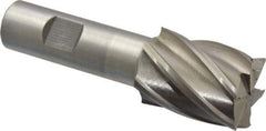 Interstate - 1-1/8", 1-1/2" LOC, 3/4" Shank Diam, 3-7/8" OAL, 6 Flute, Cobalt Square End Mill - Single End, Uncoated, Spiral Flute, 30° Helix, Centercutting, Right Hand Cut, Right Hand Flute - All Tool & Supply