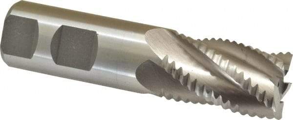 Interstate - 1" Diam, Coarse Pitch, 1-5/8" LOC, 5 Flute Cobalt Roughing Square End Mill - Uncoated, 4-1/8" OAL, 1" Shank Diam, Single End - All Tool & Supply