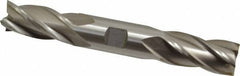 Interstate - 7/8", 1-7/8" LOC, 7/8" Shank Diam, 6-1/8" OAL, 4 Flute, High Speed Steel Square End Mill - Double End, Uncoated, Spiral Flute, 30° Helix, Centercutting, Right Hand Cut, Right Hand Flute - All Tool & Supply