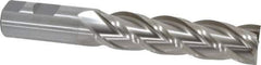 Interstate - 1", 4" LOC, 1" Shank Diam, 6-1/2" OAL, 4 Flute, High Speed Steel Square End Mill - Single End, Uncoated, Spiral Flute, 30° Helix, Centercutting, Right Hand Cut, Right Hand Flute - All Tool & Supply