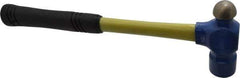 Vaughan Bushnell - 1-1/2 Lb Head Ball Pein Hammer - Fiberglass Handle, 15" OAL, Fiberglass with Cushion Grip - All Tool & Supply