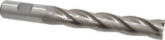 Interstate - 3/4" Diam, Coarse Pitch, 4-1/8" LOC, 4 Flute Cobalt Roughing Square End Mill - Uncoated, 6-3/8" OAL, 3/4" Shank Diam, Single End, Centercutting - All Tool & Supply