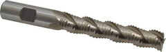 Interstate - 5/8" Diam, Coarse Pitch, 3-1/8" LOC, 3 Flute Cobalt Roughing Square End Mill - Uncoated, 5-1/4" OAL, 5/8" Shank Diam, Single End, Centercutting - All Tool & Supply