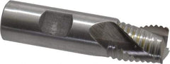 Interstate - 3/4" Diam, Coarse Pitch, 3/4" LOC, 3 Flute Cobalt Roughing Square End Mill - Uncoated, 3" OAL, 3/4" Shank Diam, Single End, Centercutting - All Tool & Supply