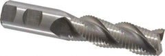 Interstate - 1" Diam, Coarse Pitch, 3" LOC, 3 Flute Cobalt Roughing Square End Mill - Uncoated, 5-1/2" OAL, 1" Shank Diam, Single End, Centercutting - All Tool & Supply