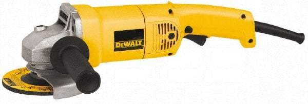 DeWALT - 5" Wheel Diam, 10,000 RPM, Corded Angle & Disc Grinder - 5/8-11 Spindle, 12 Amps - All Tool & Supply