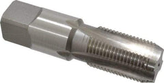 Kennametal - 3/8-18 NPSF Thread, 4 Flute Standard Pipe Tap - 2-9/16" OAL, 1-1/16" Thread Length, 0.7" Shank Diam, Bright Finish, High Speed Steel - Exact Industrial Supply