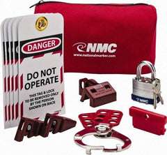 NMC - 12 Piece Electrical Lockout Kit - Keyed Differently, Comes in Pouch - All Tool & Supply