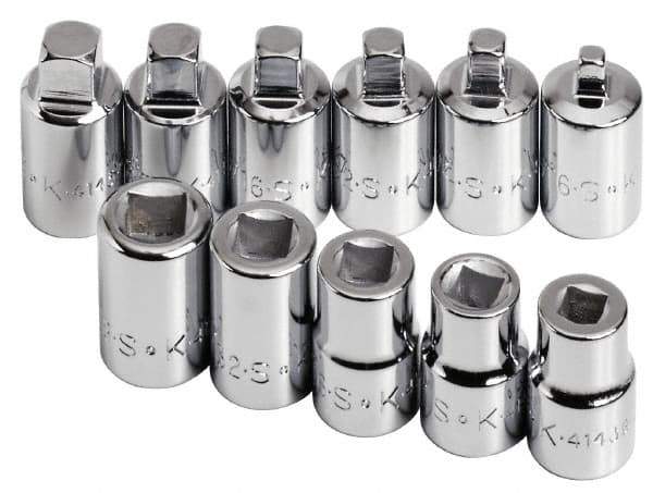 SK - 11 Piece 3/8" Drive Socket Set - 4 Points, 3/16" to 3/8" Range, Inch Measurement Standard - All Tool & Supply