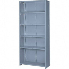 Lyon - 6 Shelf, 900 Lb. Capacity, Closed Shelving Starter Unit - 36 Inch Wide x 12 Inch Deep x 84 Inch High, Gray - All Tool & Supply