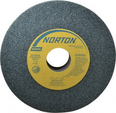 Norton - 6" Diam x 1-1/4" Hole x 1" Thick, I Hardness, 60 Grit Surface Grinding Wheel - Silicon Carbide, Type 1, Medium Grade, 4,140 Max RPM, Vitrified Bond, No Recess - All Tool & Supply