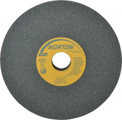 Norton - 8" Diam x 1-1/4" Hole x 1" Thick, I Hardness, 80 Grit Surface Grinding Wheel - Silicon Carbide, Type 1, Medium Grade, 3,600 Max RPM, Vitrified Bond, No Recess - All Tool & Supply