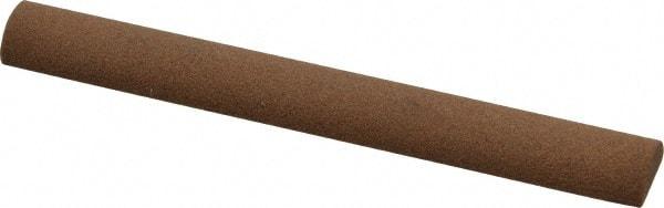 Norton - 4" Long x 1/2" Diam Aluminum Oxide Sharpening Stone - Half Round, Medium Grade - All Tool & Supply