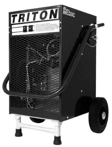 EBAC - 12 Gal Saturation Capacity, 5 Amp, Portable Dehumidifier - 19-1/2" Wide x 29" High x 15-1/2" Deep, 51 Pint Volume Capacity, 5/8 hp - All Tool & Supply