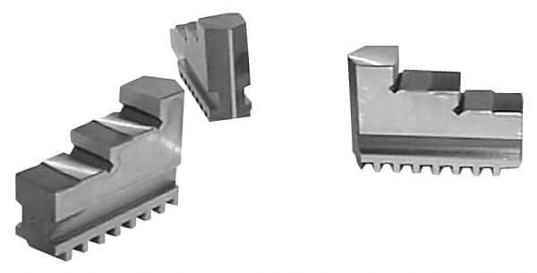 Buck Chuck Company - 12" Max Chuck Diam Compatibility, Steel Tongue & Groove Hard Lathe Top Jaws - 2" High - All Tool & Supply